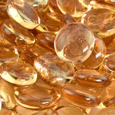 Champagne,Regular,Fire Glass Beads 