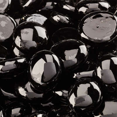 Midnight Black,Regular,Fire Glass Beads 