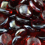Ruby,Semi-Reflective,Fire Glass Beads