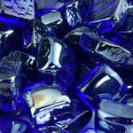 Deep Sea Blue,1",Fire Glass Cubes