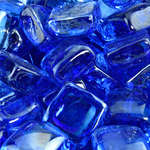 Bermuda Blue,1",Fire Glass Cubes