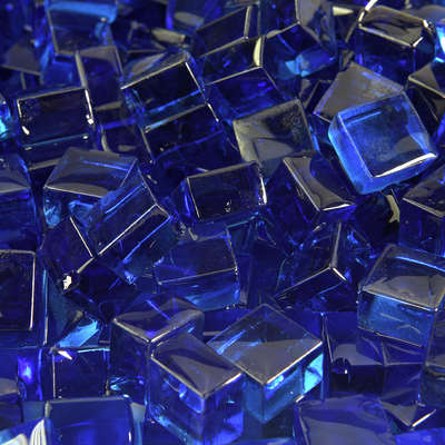 Cobalt Blue,1/2",Fire Glass Cubes