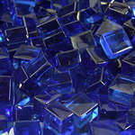 Cobalt Blue,1/2",Fire Glass Cubes