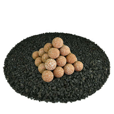 Burnt Orange Speckled,2",Regular,Ceramic Fire Balls