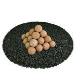 Burnt Orange Speckled,2",Regular,Ceramic Fire Balls