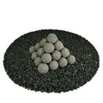 Charcoal Gray Speckled,2",Regular,Ceramic Fire Balls