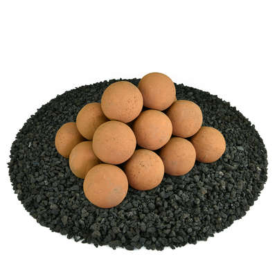 Burnt Orange,3",Regular,Ceramic Fire Balls