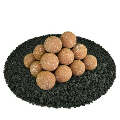 Burnt Orange Speckled,3",Regular,Ceramic Fire Balls