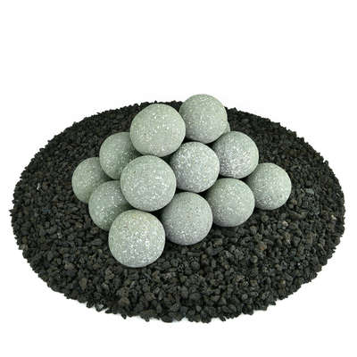 Pewter Gray Speckled,3",Regular,Ceramic Fire Balls