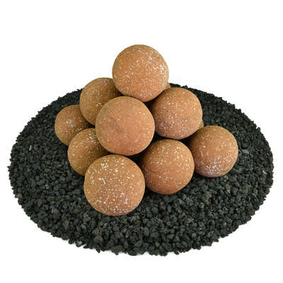 Burnt Orange Speckled,4",Regular,Ceramic Fire Balls