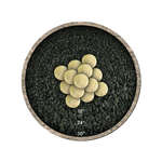 Dandelion Yellow Speckled,4",Regular,Ceramic Fire Balls