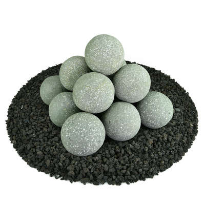Pewter Gray Speckled,4",Regular,Ceramic Fire Balls