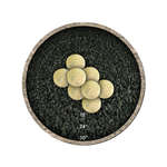 Dandelion Yellow Speckled,5",Regular,Ceramic Fire Balls