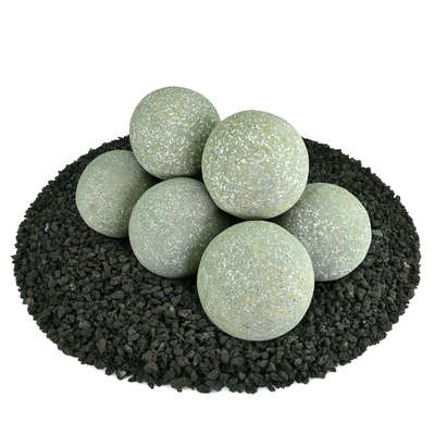 Pewter Gray Speckled,5",Regular,Ceramic Fire Balls
