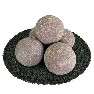 Adobe Red Speckled,6",Regular,Ceramic Fire Balls