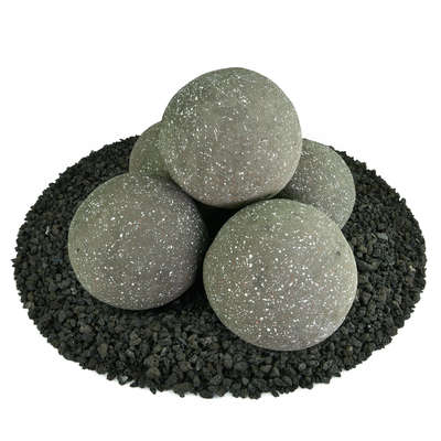 Charcoal Gray Speckled,6",Regular,Ceramic Fire Balls
