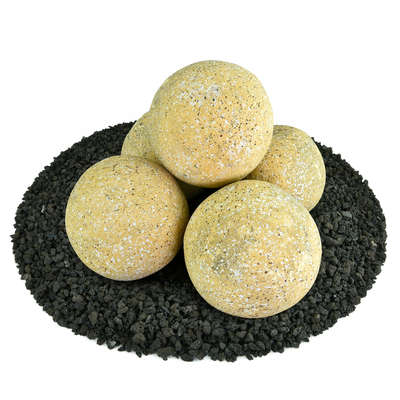 Dandelion Yellow Speckled,6",Regular,Ceramic Fire Balls