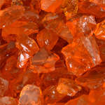 Tangerine,1/2" - 3/4",Crushed Fire Glass
