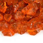 Tangerine,1/2" - 3/4",Crushed Fire Glass