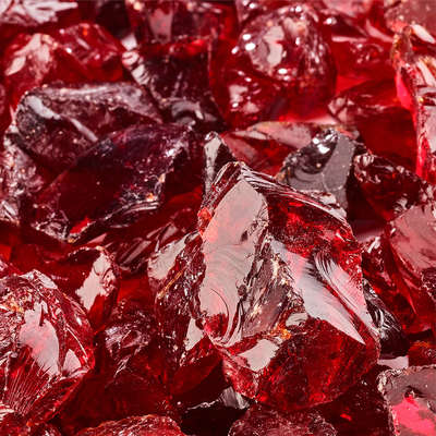 Marlboro Red,1/2" - 3/4",Crushed Fire Glass