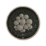 Charcoal Gray,18 Piece Mixed Set,Regular,Ceramic Fire Balls