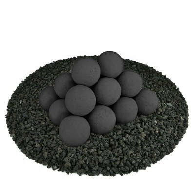 Midnight Black,3",Regular,Ceramic Fire Balls