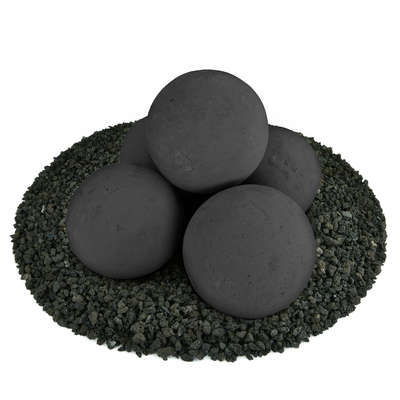 Midnight Black,6",Regular,Ceramic Fire Balls