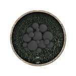 Midnight Black,18 Piece Mixed Set,Regular,Ceramic Fire Balls