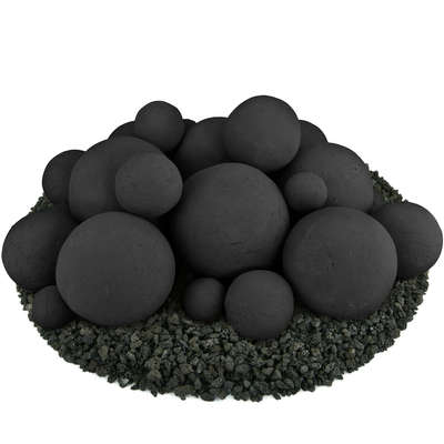 Midnight Black,23 Piece Mixed Set,Regular,Ceramic Fire Balls