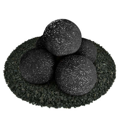 Midnight Black Speckled,6",Regular,Ceramic Fire Balls