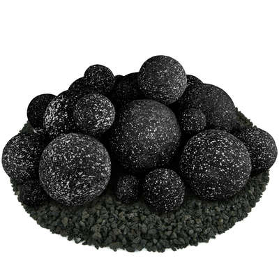 Midnight Black Speckled,23 Piece Mixed Set,Regular,Ceramic Fire Balls