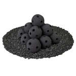 Midnight Black,4",Hollow Ceramic Fire Balls