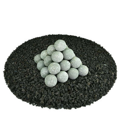 Pewter Gray Speckled,2",Regular,Ceramic Fire Balls