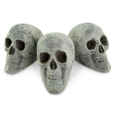 Gray,Gray Mini Skulls,Ceramic Skulls