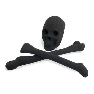 Black,Black Skull & Crossbones Bundle,Ceramic Skulls